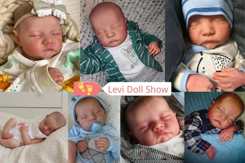 46 cm Reborn Babypuppe Levi, gemischtes Silikon, Vinyl oder Stoffpuppe, fertig, 3D-bemalte Haut, Adern, Kunstsammlung, Puppengeschenk für Mädchen
