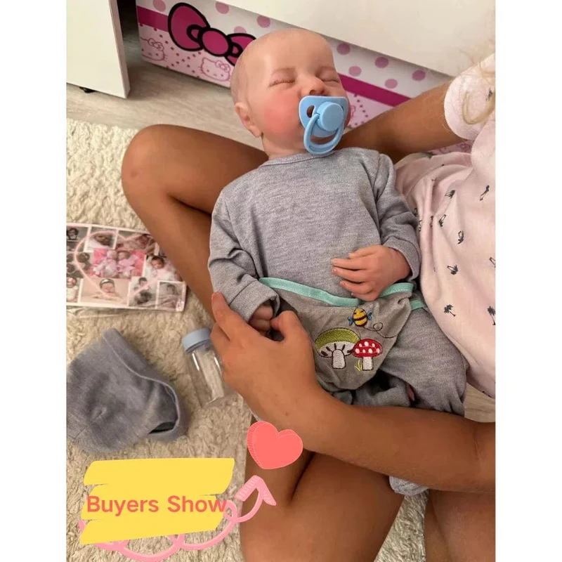 46 cm Reborn Babypuppe Levi, gemischtes Silikon, Vinyl oder Stoffpuppe, fertig, 3D-bemalte Haut, Adern, Kunstsammlung, Puppengeschenk für Mädchen