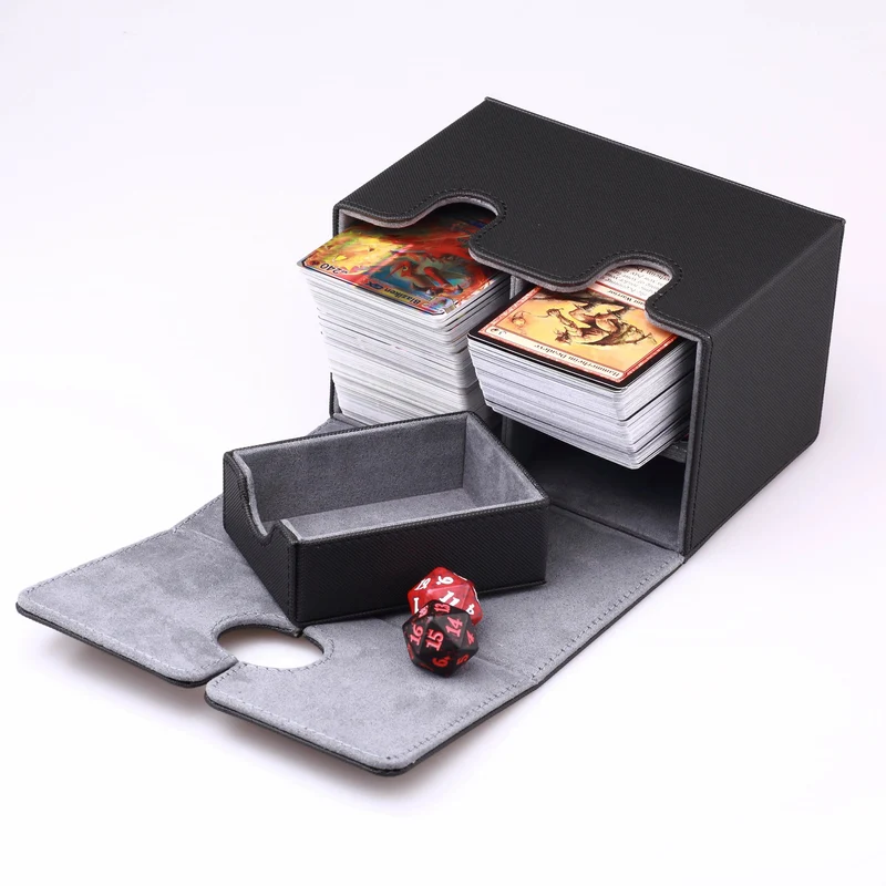 Kartenetui Kartenbox Magic TCG Mid Large Deck Case Einfarbige Aufbewahrungsbox Top Side-Loading Weihnachtsspielzeug Spiele-Sammelkarten