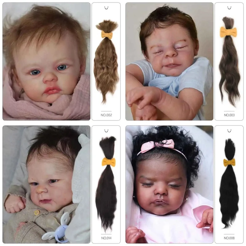 「natürliches lockiges Haar」Die lebensechte Puppenperücke aus Mohair der Marke Witdiy ist so weich wie Lanugohaar und verwendet sichere Farbstoffe, also fühlen Sie sich frei