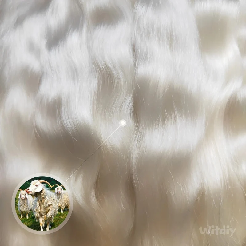「natürliches lockiges Haar」Die lebensechte Puppenperücke aus Mohair der Marke Witdiy ist so weich wie Lanugohaar und verwendet sichere Farbstoffe, also fühlen Sie sich frei