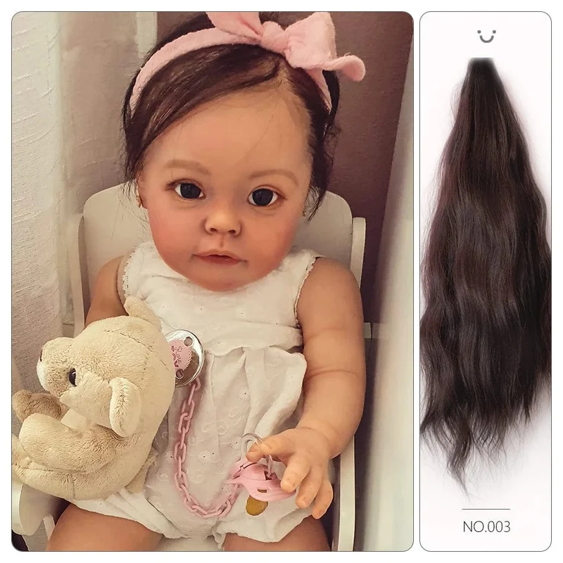 「natürliches lockiges Haar」Die lebensechte Puppenperücke aus Mohair der Marke Witdiy ist so weich wie Lanugohaar und verwendet sichere Farbstoffe, also fühlen Sie sich frei