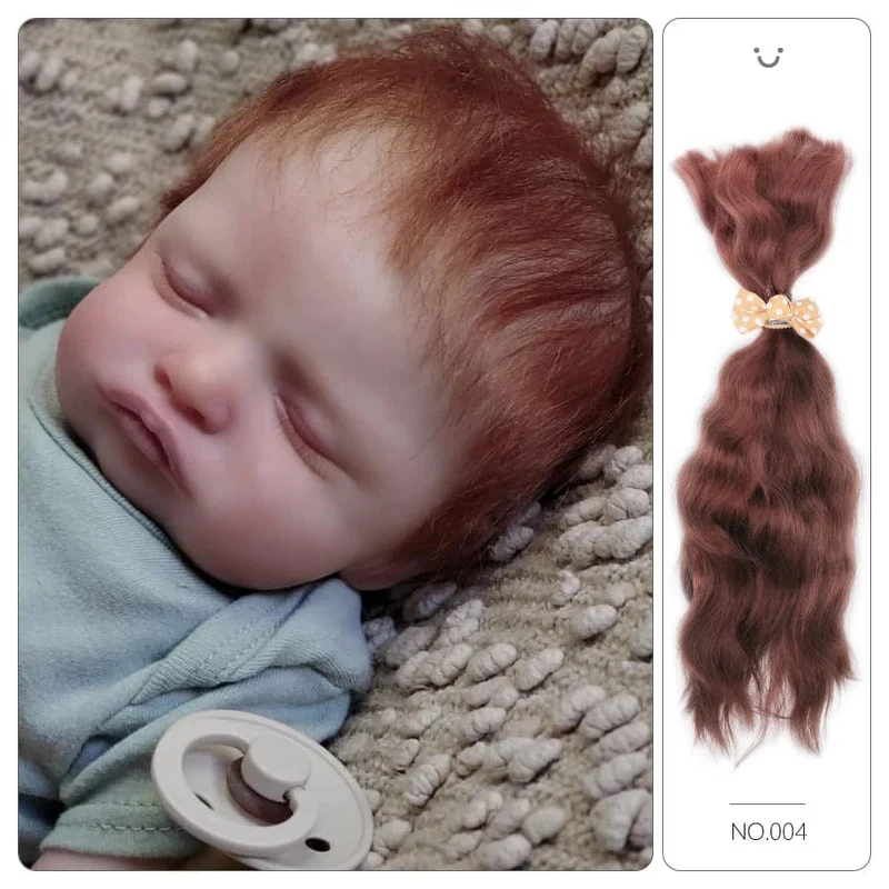 「natürliches lockiges Haar」Die lebensechte Puppenperücke aus Mohair der Marke Witdiy ist so weich wie Lanugohaar und verwendet sichere Farbstoffe, also fühlen Sie sich frei