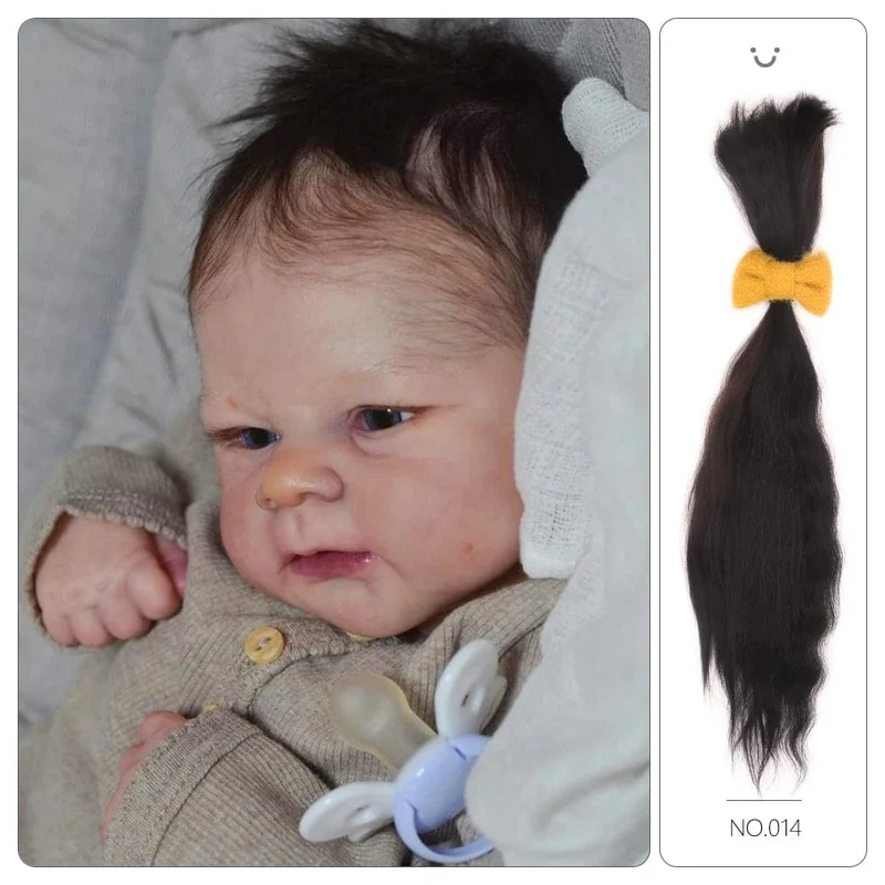「natürliches lockiges Haar」Die lebensechte Puppenperücke aus Mohair der Marke Witdiy ist so weich wie Lanugohaar und verwendet sichere Farbstoffe, also fühlen Sie sich frei