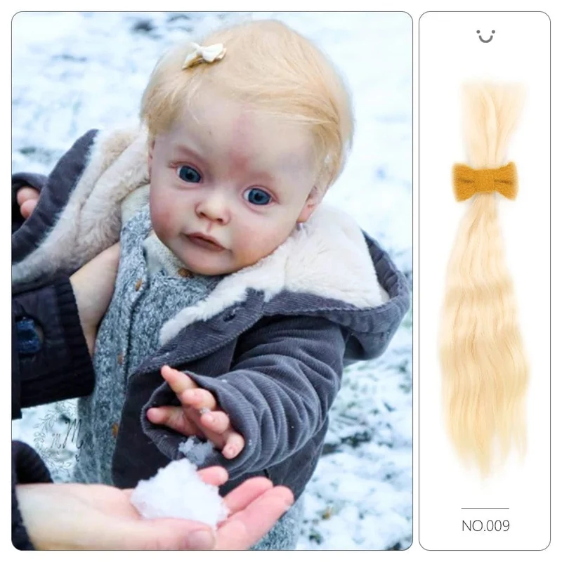 「natürliches lockiges Haar」Die lebensechte Puppenperücke aus Mohair der Marke Witdiy ist so weich wie Lanugohaar und verwendet sichere Farbstoffe, also fühlen Sie sich frei