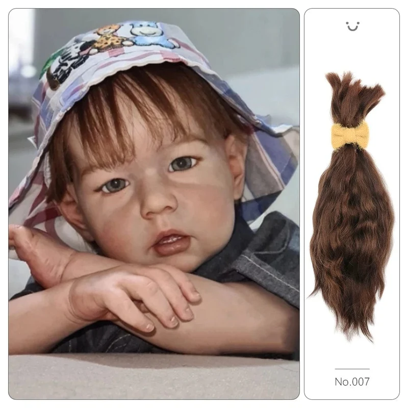 「natürliches lockiges Haar」Die lebensechte Puppenperücke aus Mohair der Marke Witdiy ist so weich wie Lanugohaar und verwendet sichere Farbstoffe, also fühlen Sie sich frei