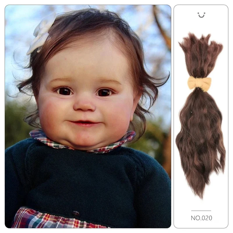 「natürliches lockiges Haar」Die lebensechte Puppenperücke aus Mohair der Marke Witdiy ist so weich wie Lanugohaar und verwendet sichere Farbstoffe, also fühlen Sie sich frei
