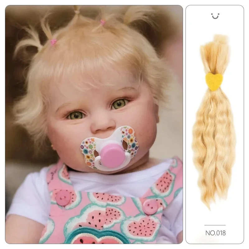 「natürliches lockiges Haar」Die lebensechte Puppenperücke aus Mohair der Marke Witdiy ist so weich wie Lanugohaar und verwendet sichere Farbstoffe, also fühlen Sie sich frei