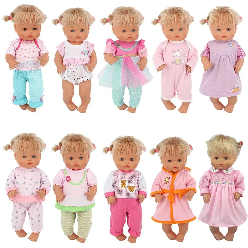 Neues Kleid passt 42 cm Puppe Nenuco Ropa y su Hermanita 17 Zoll Mädchenpuppenkleidung