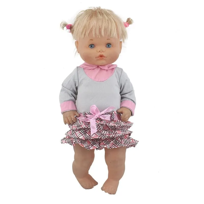 Neues Kleid passt 42 cm Puppe Nenuco Ropa y su Hermanita 17 Zoll Mädchenpuppenkleidung