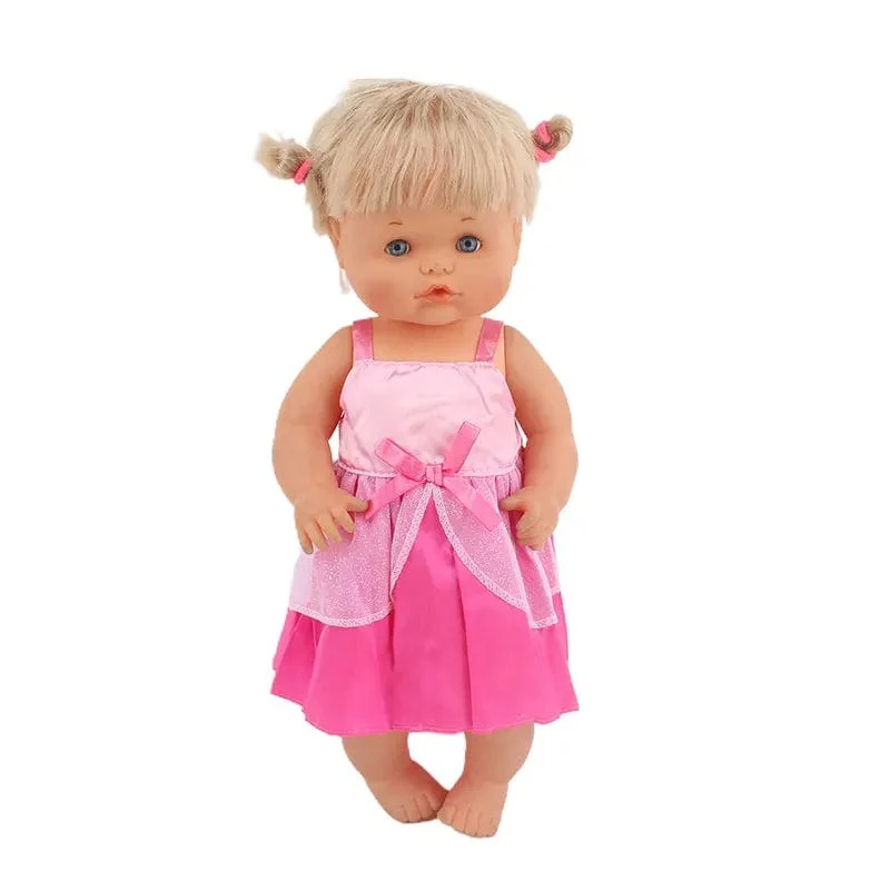 Neues Kleid passt 42 cm Puppe Nenuco Ropa y su Hermanita 17 Zoll Mädchenpuppenkleidung