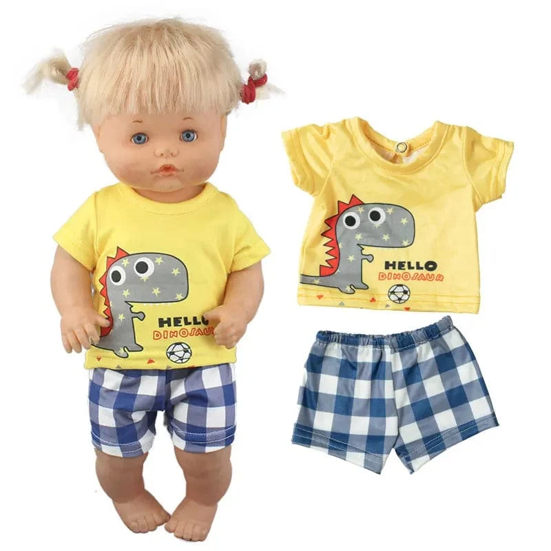 Neues Kleid passt 42 cm Puppe Nenuco Ropa y su Hermanita 17 Zoll Mädchenpuppenkleidung
