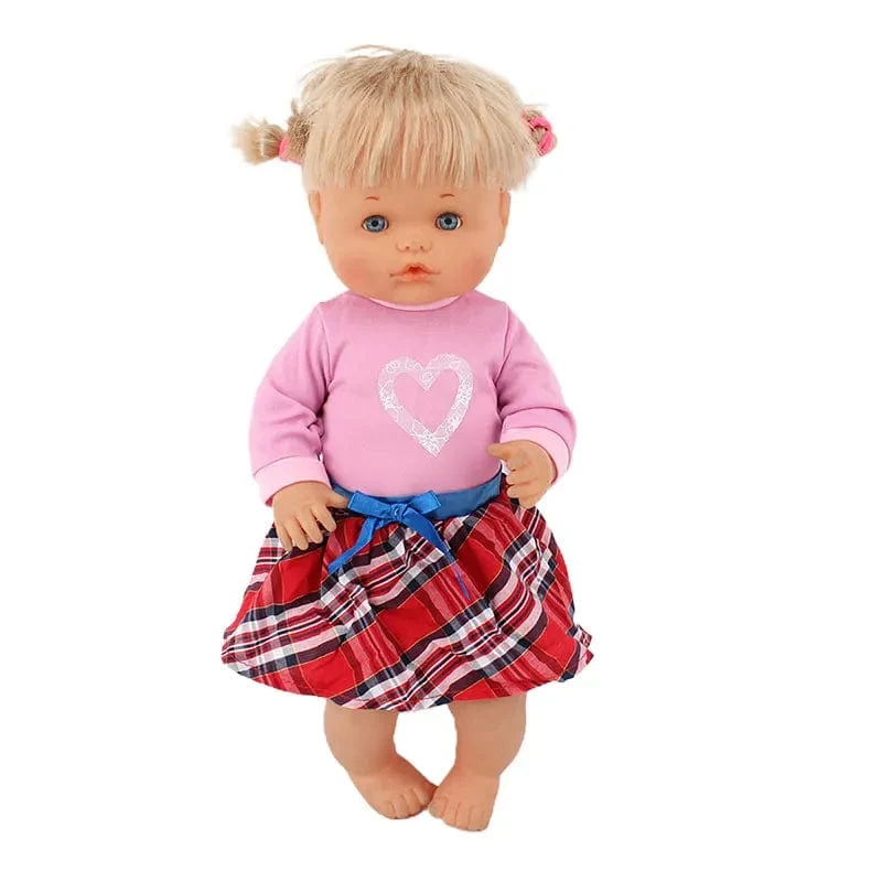 Neues Kleid passt 42 cm Puppe Nenuco Ropa y su Hermanita 17 Zoll Mädchenpuppenkleidung