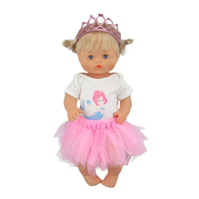 Neues Kleid passt 42 cm Puppe Nenuco Ropa y su Hermanita 17 Zoll Mädchenpuppenkleidung