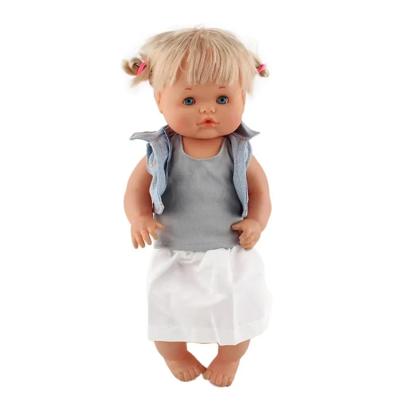Neues Kleid passt 42 cm Puppe Nenuco Ropa y su Hermanita 17 Zoll Mädchenpuppenkleidung