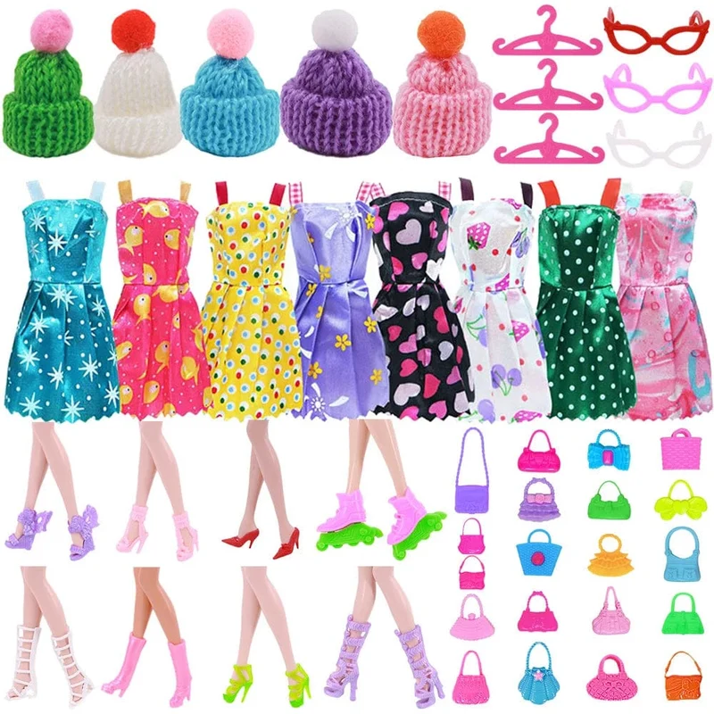 Pop-Kleidung für Barbis-Puppe, Abendkleid und Zubehör, passend für 11.5-Zoll-Barbis-Puppe, Party, Alltag, Freizeitkleidung, Zubehör, Spielzeug