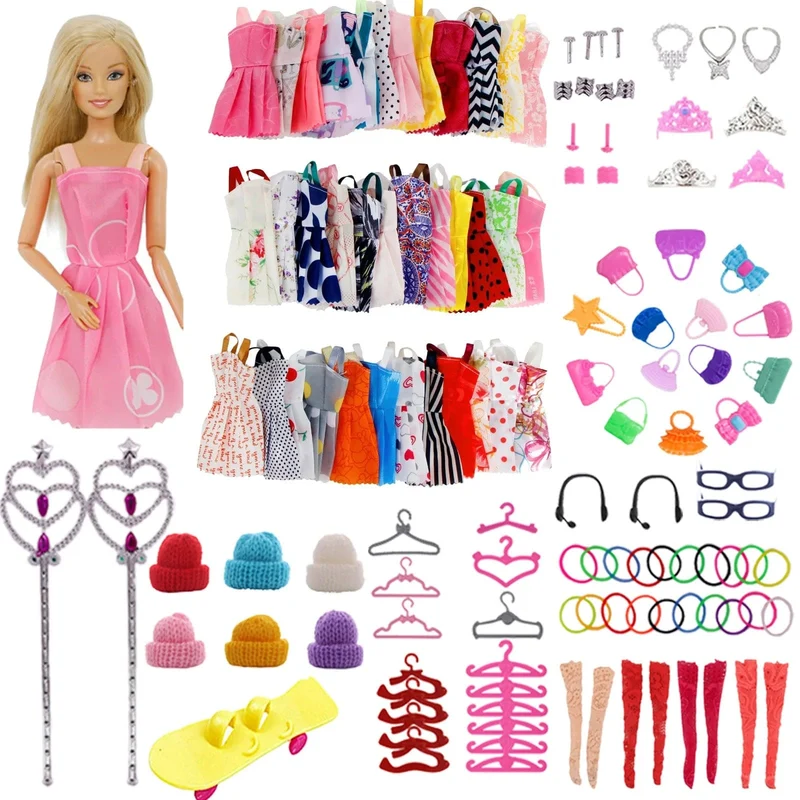 Pop-Kleidung für Barbis-Puppe, Abendkleid und Zubehör, passend für 11.5-Zoll-Barbis-Puppe, Party, Alltag, Freizeitkleidung, Zubehör, Spielzeug
