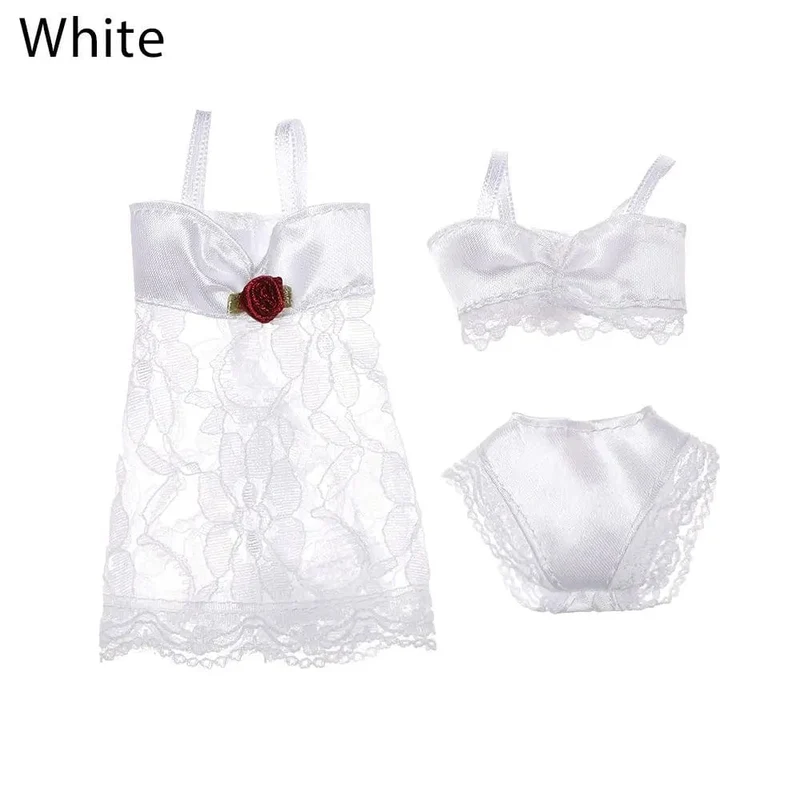 1Set Weiche Spitze Unterwäsche Bh Slip Für 30CM Puppe 1/6 Knickers Für Blythe 1/6 BJD Puppen Top Unterhose für Puppenhaus Kinder Spielzeug