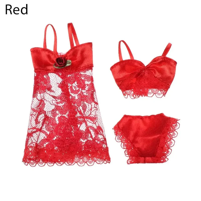 1Set Weiche Spitze Unterwäsche Bh Slip Für 30CM Puppe 1/6 Knickers Für Blythe 1/6 BJD Puppen Top Unterhose für Puppenhaus Kinder Spielzeug