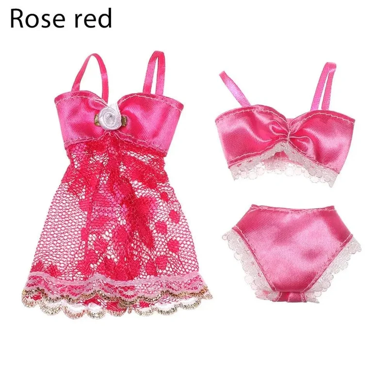 1Set Weiche Spitze Unterwäsche Bh Slip Für 30CM Puppe 1/6 Knickers Für Blythe 1/6 BJD Puppen Top Unterhose für Puppenhaus Kinder Spielzeug