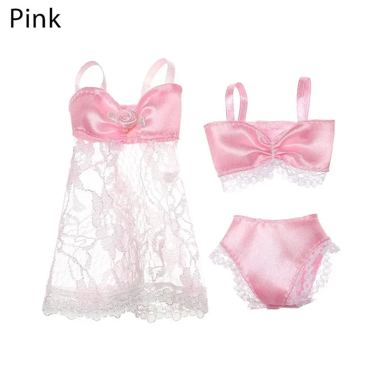 1Set Weiche Spitze Unterwäsche Bh Slip Für 30CM Puppe 1/6 Knickers Für Blythe 1/6 BJD Puppen Top Unterhose für Puppenhaus Kinder Spielzeug