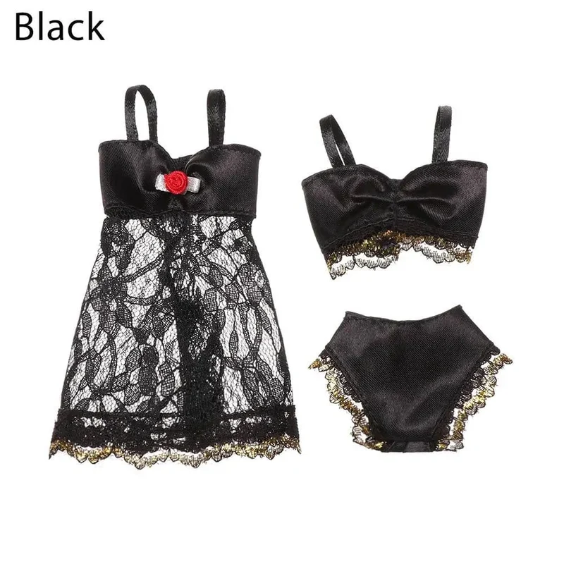 1Set Weiche Spitze Unterwäsche Bh Slip Für 30CM Puppe 1/6 Knickers Für Blythe 1/6 BJD Puppen Top Unterhose für Puppenhaus Kinder Spielzeug