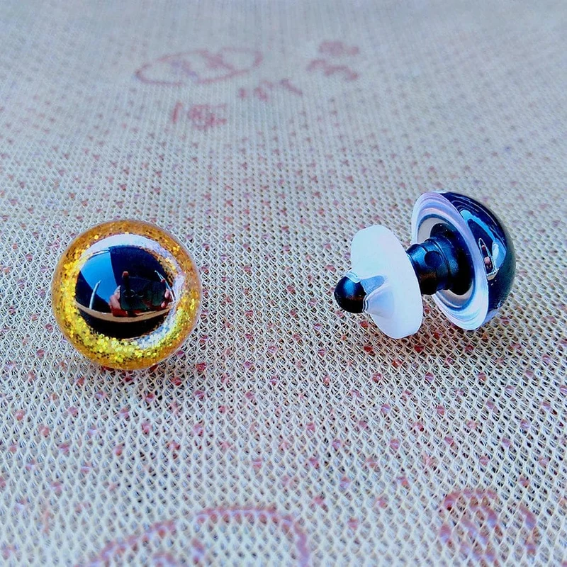 20 Stück 3D-Kunststoff-Glitzer-Sicherheitsaugen für Häkelspielzeug, Amigurumi, Diy-Mix, gemischte Größen, Spielzeugpuppenherstellung, 10/12/14/16/18/20/22 mm