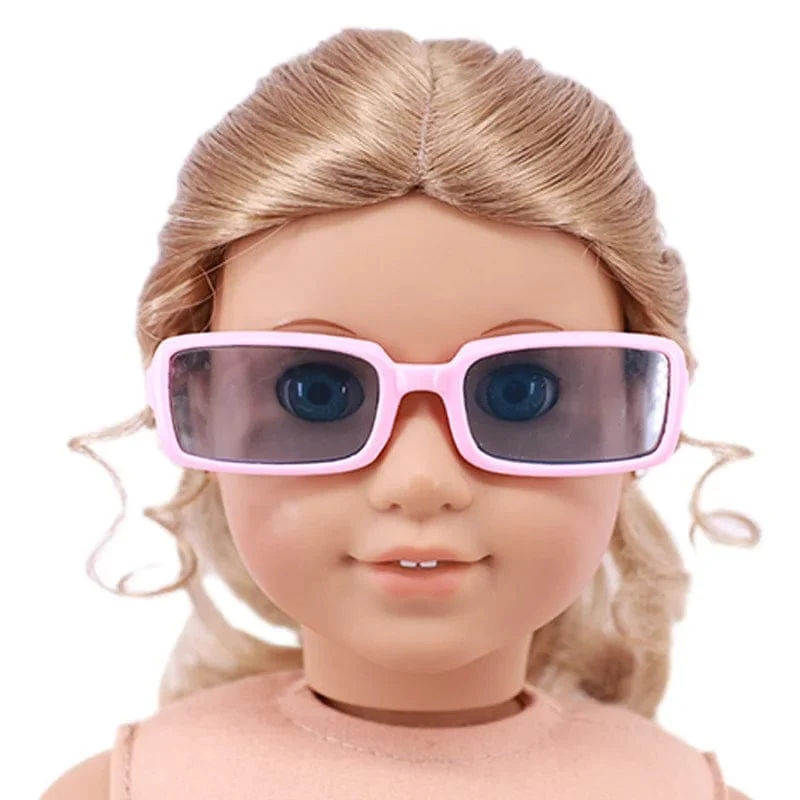 Puppenkleidung, Brille, 10 Farben, Puppenzubehör, passend für 18-Zoll-amerikanische Puppe, Geschenk, 43 cm, geborene Puppe, Baby für das Spielzeug unserer Generation