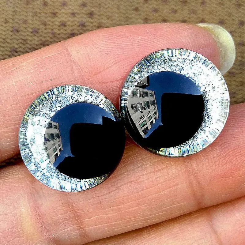20 teile/los 3D Glitter Sicherheits Augen Für Spielzeug Amigurumi Trapez Gestrickte Kuschelige Filz Plüsch Spielzeug Rote Augen Große Große Größe 16/20/25mm