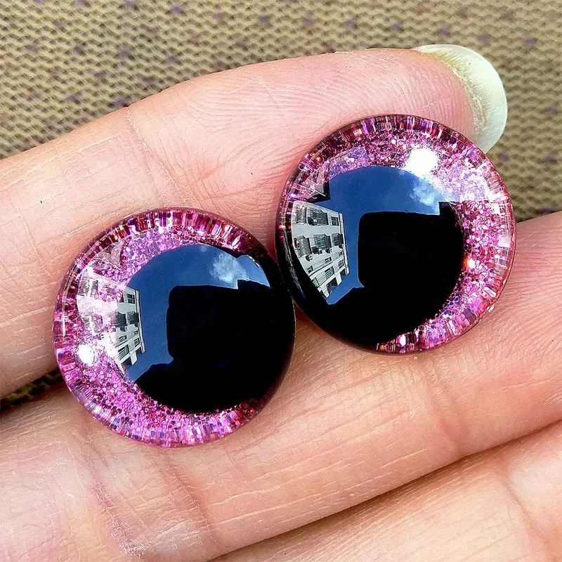 20 teile/los 3D Glitter Sicherheits Augen Für Spielzeug Amigurumi Trapez Gestrickte Kuschelige Filz Plüsch Spielzeug Rote Augen Große Große Größe 16/20/25mm