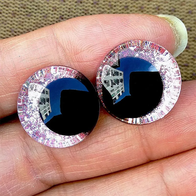 20 teile/los 3D Glitter Sicherheits Augen Für Spielzeug Amigurumi Trapez Gestrickte Kuschelige Filz Plüsch Spielzeug Rote Augen Große Große Größe 16/20/25mm