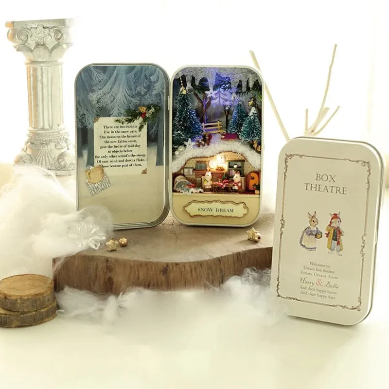 DIY Holz Puppenhäuser Handgemachte Lustige Box Theater Miniatur Box Niedliche Puppenhäuser Bausätze Geschenk Holzspielzeug Für Mädchen