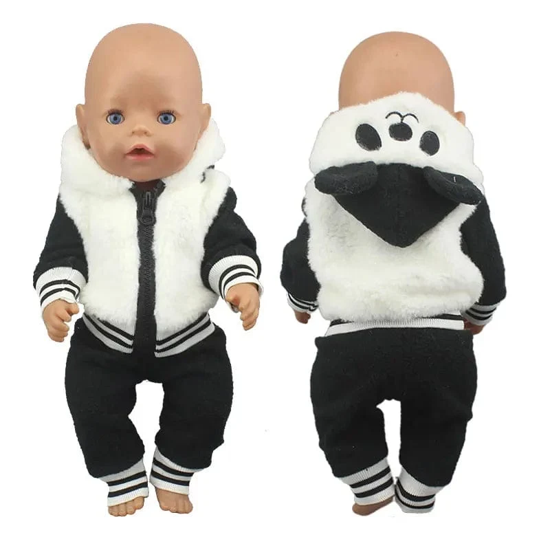2023 neue Nette frosch Anzüge Fit Für 43cm Baby Puppe 17 Zoll Lebensechte Baby Puppe Kleidung