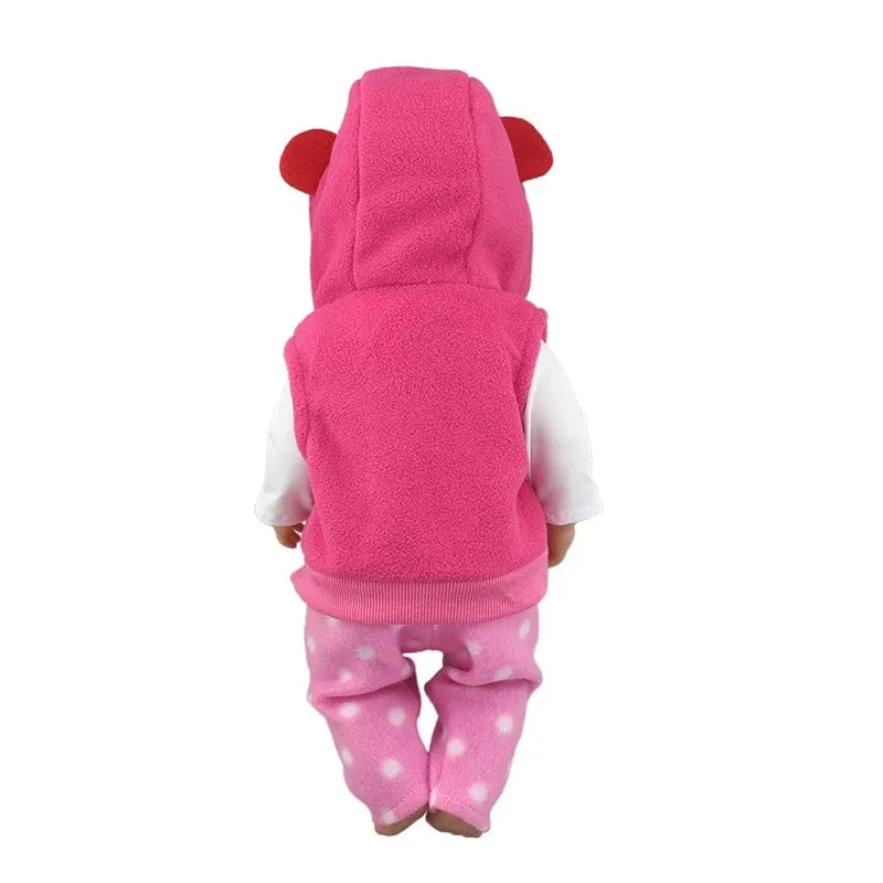 2023 neue Nette frosch Anzüge Fit Für 43cm Baby Puppe 17 Zoll Lebensechte Baby Puppe Kleidung