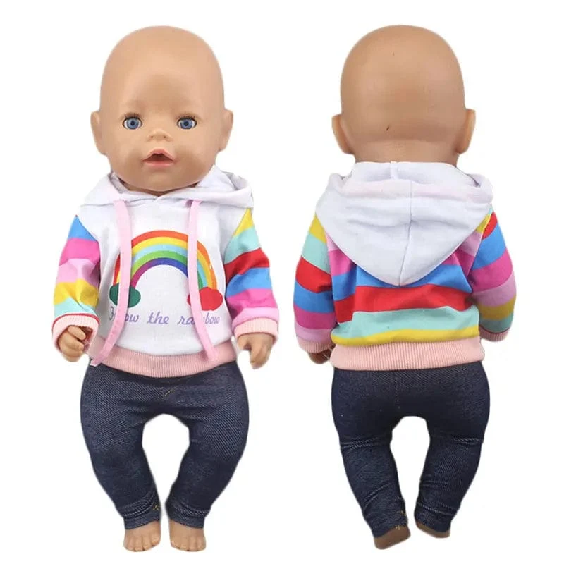 2023 neue Nette frosch Anzüge Fit Für 43cm Baby Puppe 17 Zoll Lebensechte Baby Puppe Kleidung