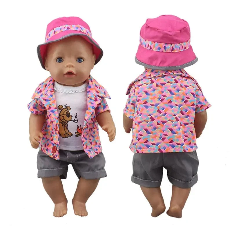 2023 neue Nette frosch Anzüge Fit Für 43cm Baby Puppe 17 Zoll Lebensechte Baby Puppe Kleidung