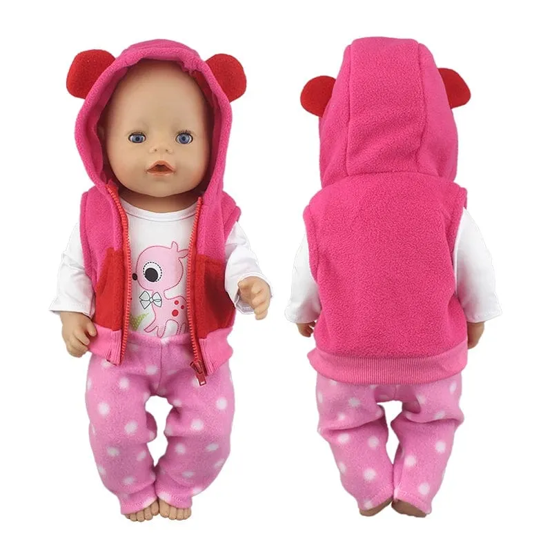 2023 neue Nette frosch Anzüge Fit Für 43cm Baby Puppe 17 Zoll Lebensechte Baby Puppe Kleidung