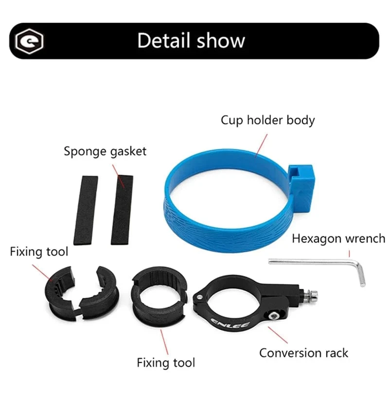ENLEE Fahrradflaschenhalter Fahrradteile Kaffeetassenhalter Teetassenhalter Fahrradhalterung Aluminiumlegierung Flaschenhalter Flaschenhalter