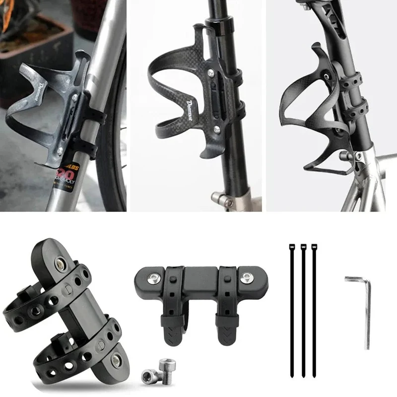 Fahrrad Wasser Flasche Stehen Basis Konverter Silikon Non-slip Straps Mtb Rennrad Flasche Halter Halterung Adapter Radfahren Zubehör