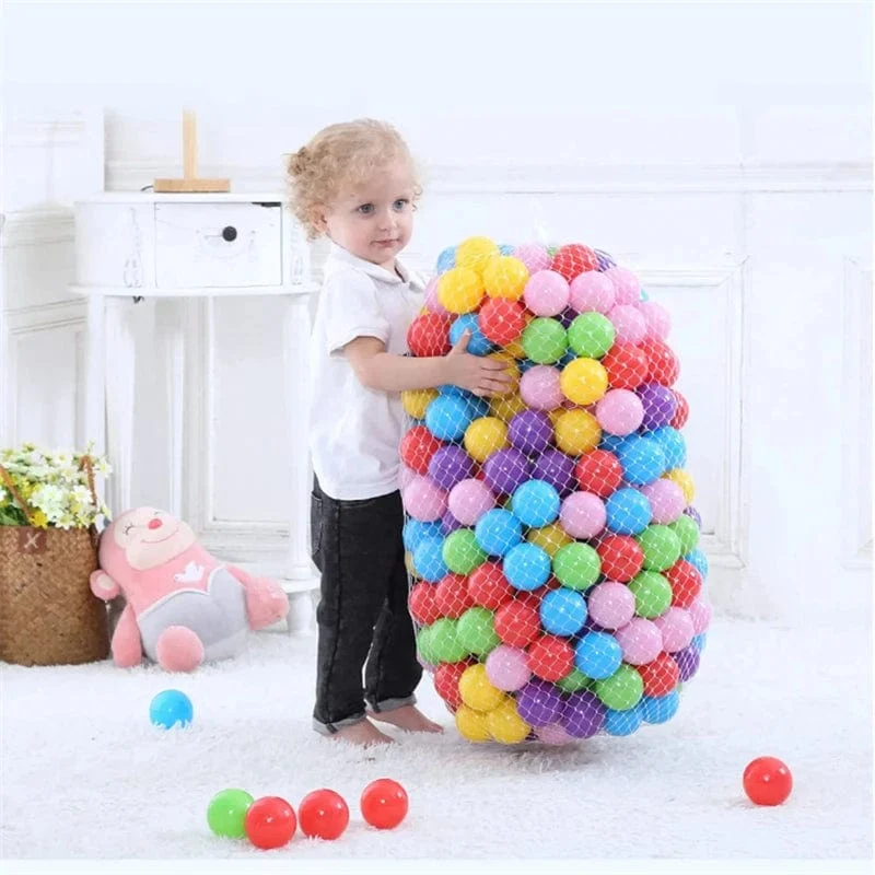 50 Stück Bällebad Bälle aus Kunststoff für Babys, Kinderspielzeug für drinnen und draußen, Wasserbecken, Ozeanwellenbälle, Kindersportspielzeug für Jungen und Mädchen
