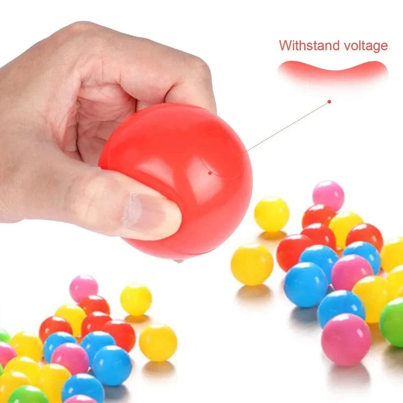 50 Stück Bällebad Bälle aus Kunststoff für Babys, Kinderspielzeug für drinnen und draußen, Wasserbecken, Ozeanwellenbälle, Kindersportspielzeug für Jungen und Mädchen