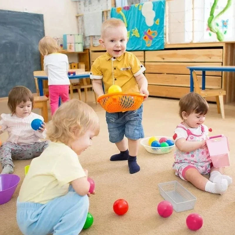 50 Stück Bällebad Bälle aus Kunststoff für Babys, Kinderspielzeug für drinnen und draußen, Wasserbecken, Ozeanwellenbälle, Kindersportspielzeug für Jungen und Mädchen