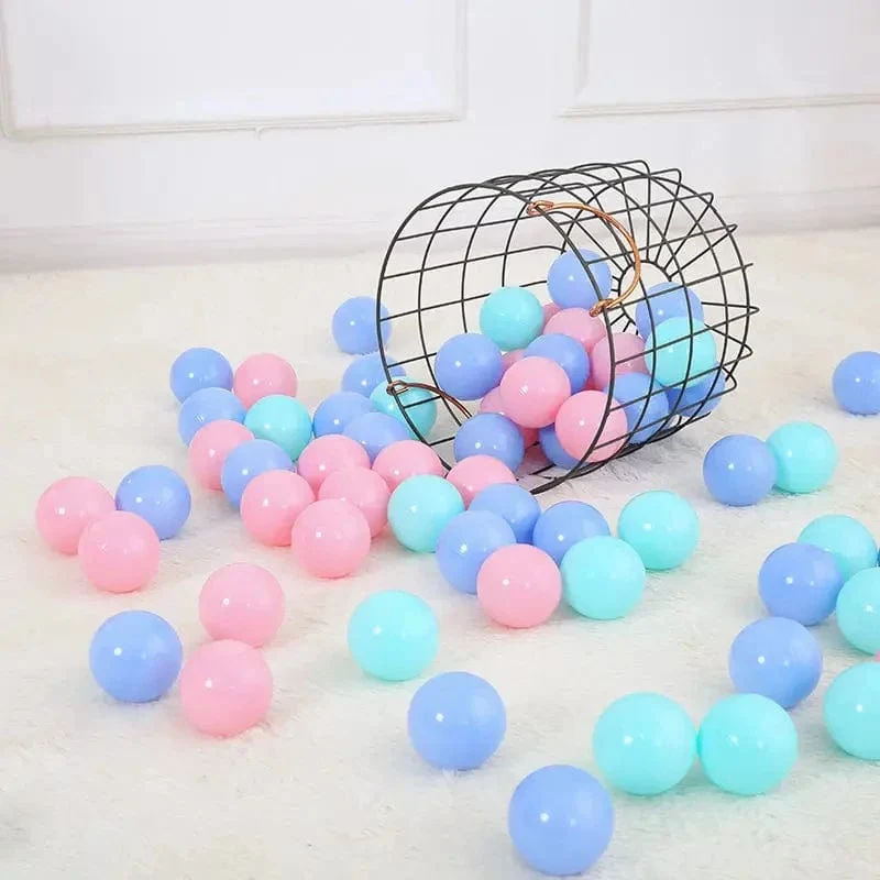50 Stück Bällebad Bälle aus Kunststoff für Babys, Kinderspielzeug für drinnen und draußen, Wasserbecken, Ozeanwellenbälle, Kindersportspielzeug für Jungen und Mädchen