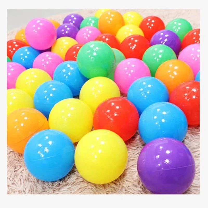 50 Stück Bällebad Bälle aus Kunststoff für Babys, Kinderspielzeug für drinnen und draußen, Wasserbecken, Ozeanwellenbälle, Kindersportspielzeug für Jungen und Mädchen