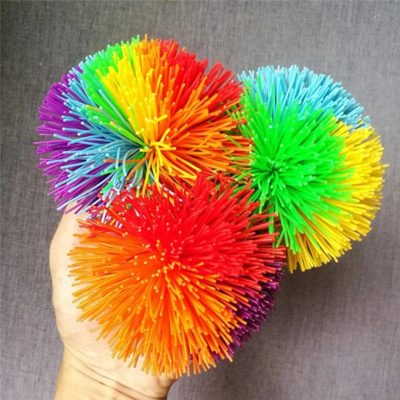 6/8/10 cm Jonglierball, bunter Gummidrahtball, Spielzeug für Kinder, Anti-Stress-Dehnball, neuartiges Kinderspielzeug, lustiges Gummispielzeug
