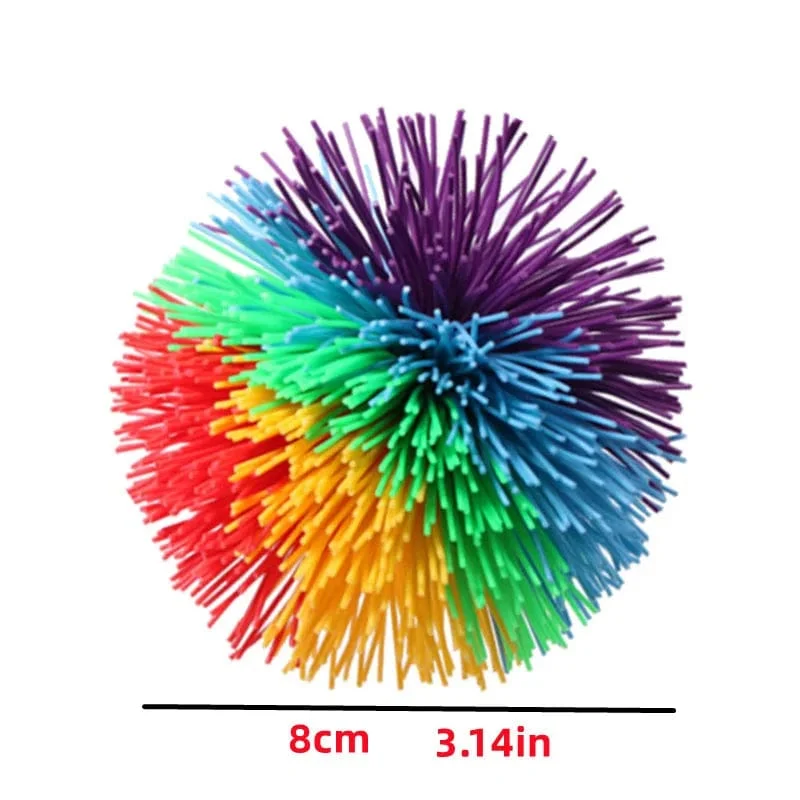 6/8/10 cm Jonglierball, bunter Gummidrahtball, Spielzeug für Kinder, Anti-Stress-Dehnball, neuartiges Kinderspielzeug, lustiges Gummispielzeug