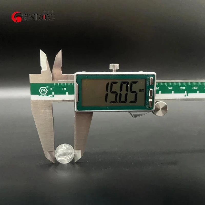 50 Stück 0.59 Zoll Mini 15 MM Sehr kleine klare transparente Kunststoff-PS-Kapsel Spielzeug Überraschungsball Winziger Behälter Dinge Modellbau