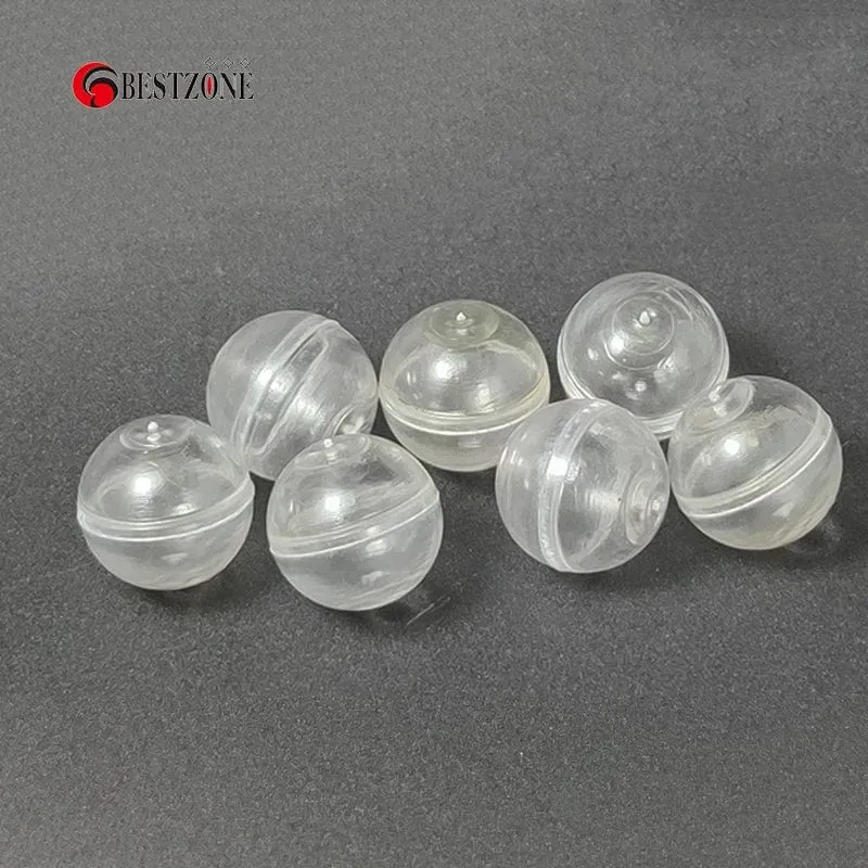 50 Stück 0.59 Zoll Mini 15 MM Sehr kleine klare transparente Kunststoff-PS-Kapsel Spielzeug Überraschungsball Winziger Behälter Dinge Modellbau