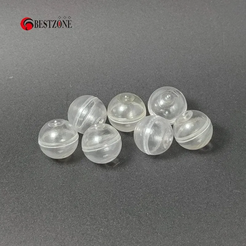 50 Stück 0.59 Zoll Mini 15 MM Sehr kleine klare transparente Kunststoff-PS-Kapsel Spielzeug Überraschungsball Winziger Behälter Dinge Modellbau