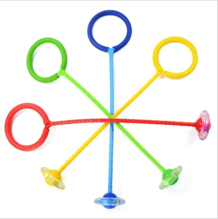 Flash Jumping Foot Force Ball Kinder Outdoor Fun Sport Spielzeug LED Kinder Springen Kraft Reaktion Training Ball Kind-Eltern-Spiele